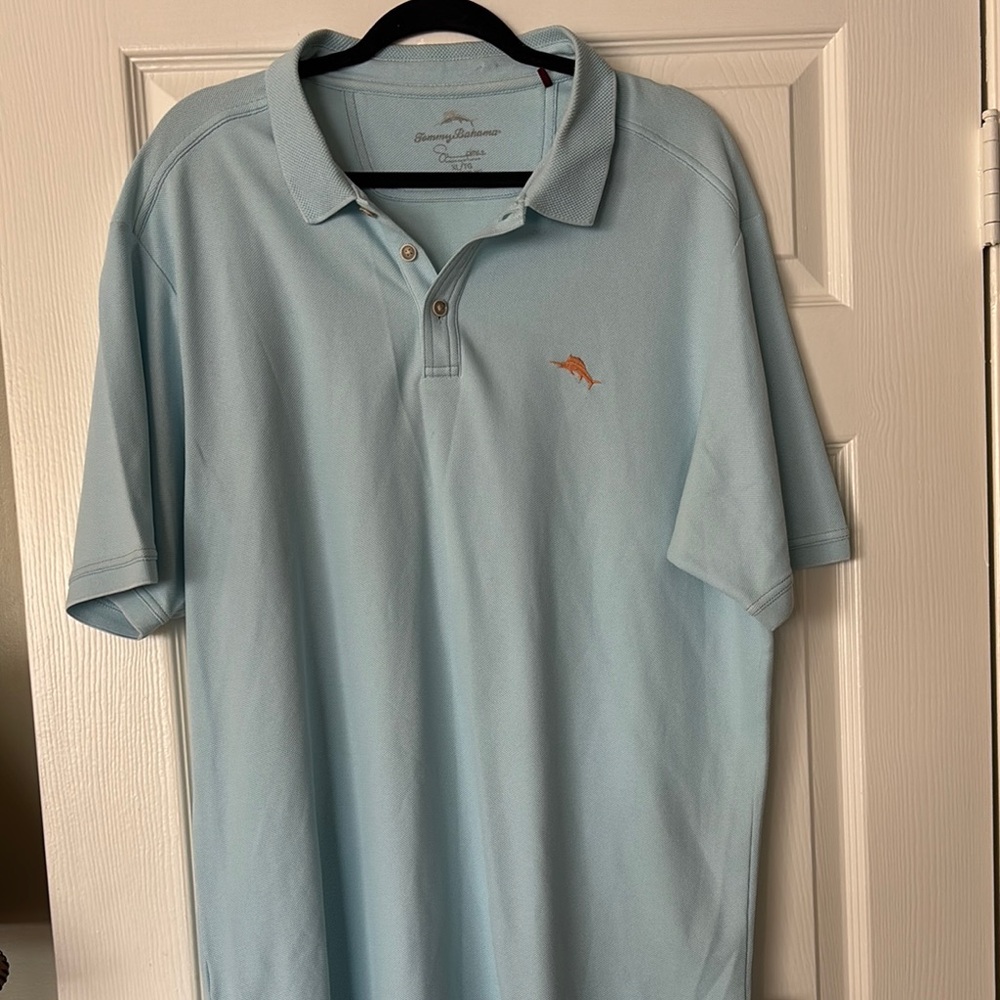 Tommy Bahama Light Blue Polo Shirt size XL/TG